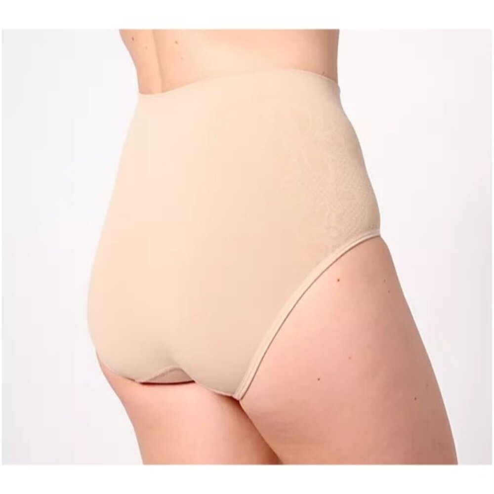 A606736 Breezies Seamless Lace Comfort Set Of Full 3 Size 3X Sunbeige L/N - Picture 3 of 4